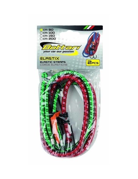 Set of 2 elastic cords with hook Bottari 8MM 80 CM