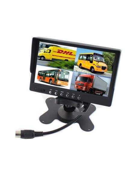 7″ Car Display with 4 Channels, 12V – 24V, D710 with Remote Control