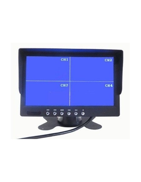 7″ Car Display with 4 Channels, 12V – 24V, D710 with Remote Control