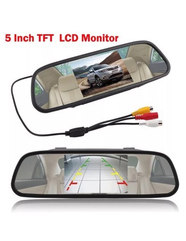 Car Display LCD 5″ on Rearview Mirror