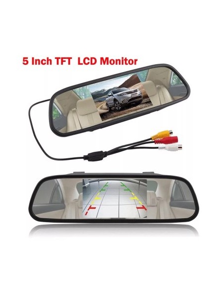 Car Display LCD 5″ on Rearview Mirror