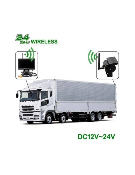 Wireless Reverse Kit with Camera and 9" Display 12V~24V, for Trucks, Coaches, Buses
