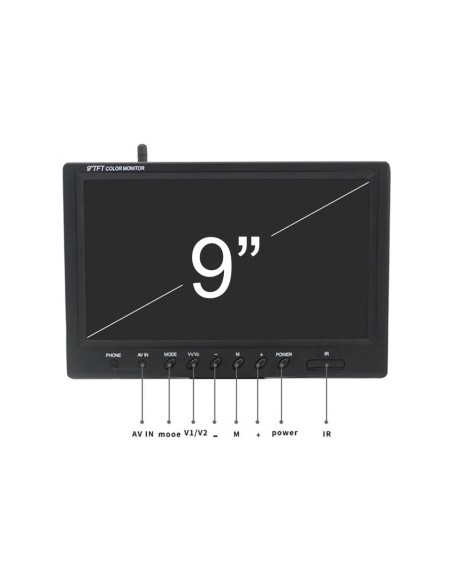 Wireless Reverse Kit with Camera and 9" Display 12V~24V, for Trucks, Coaches, Buses