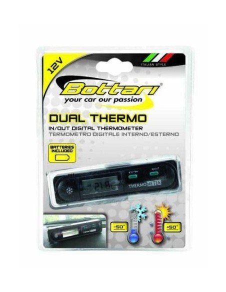 Digital Thermometer for Indoor/Outdoor with Battery "DUAL THERMO" Bottari