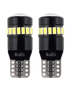 Set 2 car LED bulbs W5W Canbus T10 with 18Smd with lens...