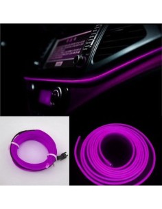 Fir neon auto electroluminiscent El Wire 2m cu lumina...