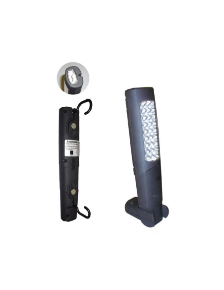 Portable Work Lamp 24+6 LED Double Magnetic Support and Metal Base JBM
