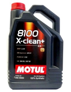 Motul 8100 X-Clean+ 5w30 Engine Oil 5L