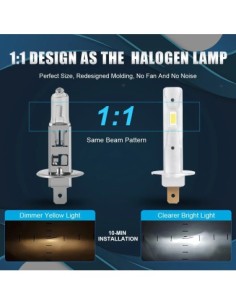 Комплект 2 LED крушки H1 Canbus, мощност 30W, яркост 3200... 2