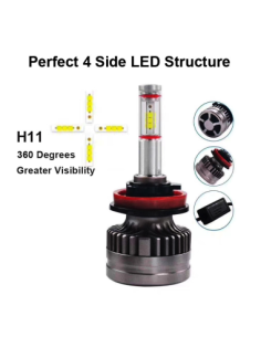 Set of 2 H11 M8 Canbus 360 Degree LED Headlights for... 2