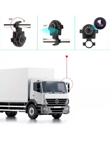 Infrared Rear View Camera 12V - 24V for Trucks,...