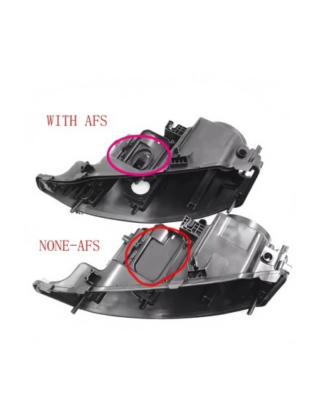 Left headlight housing for Audi A5 8T/8F Facelift with Bixenon without AFS (2012 - 2016)