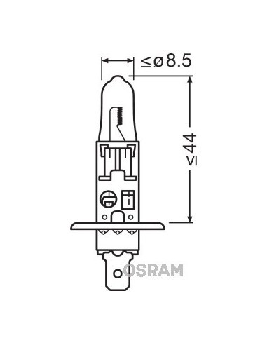 H1 Bulb, 12V 55W, Osram