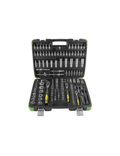 Socket Set 179 Pieces Chrome Hexagonal