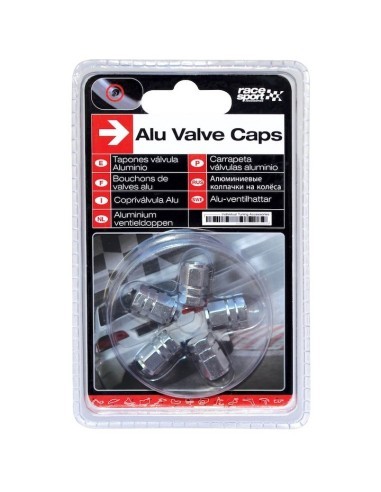 Hexagonal Aluminum Wheel Valve Caps Silver