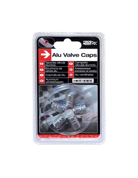 Hexagonal Aluminum Wheel Valve Caps Silver