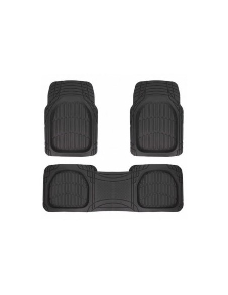 Universal tray type car mats, 4 pieces made of rubber that can be cut, black, Swiss Drive