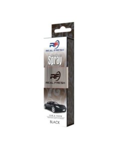 Real Fresh Car Air Freshener, Spray Black, 50ml