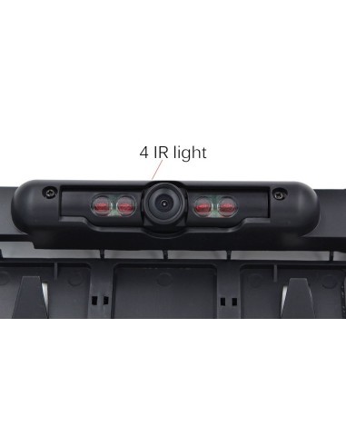 Rearview camera with license plate mount with...