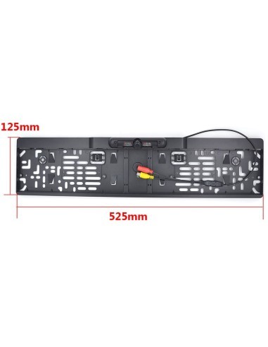 Rearview camera with license plate mount with...