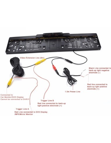 Rearview camera with license plate mount with...