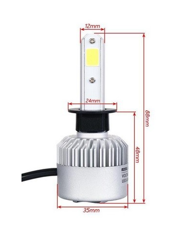 Set of 2 H1 COB Canbus LED Lights, power 72W,...