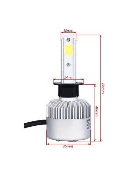 Set of 2 H1 COB Canbus LED Lights, power 72W, brightness 8000 Lm, 12V-24V