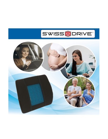 Lumbar pillow with memory foam for office or car