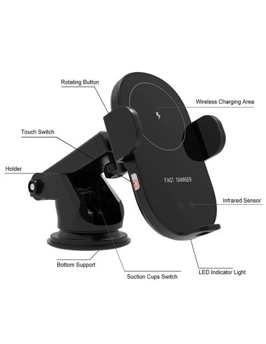 Car Ventilation Grill Mount + 15W Motorized...