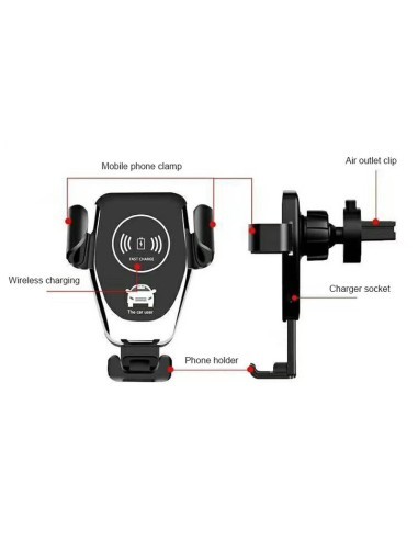 Car holder for ventilation grille + suction cup...