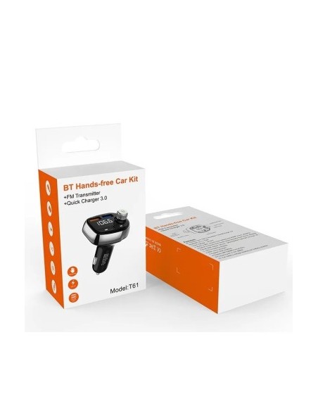 FM Μοντάζ 12-24V Bluetooth 5.0 με λειτουργία φορτιστή αυτοκινήτου Super Charge 3.0 - T61