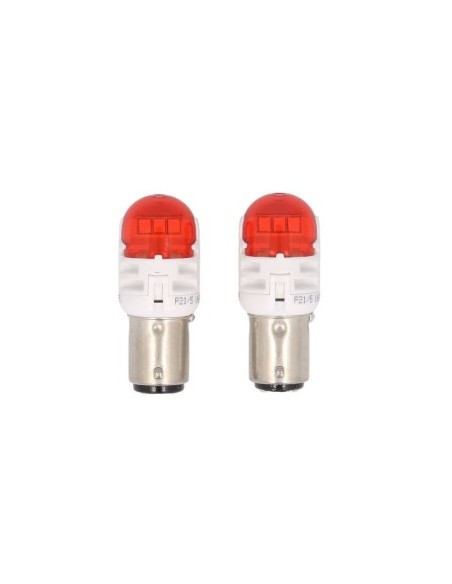 Set of 2 Red LED Car Lights P21/5W Philips Ultinon Pro6000 Signal 12V