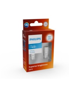 Set 2 car bulbs White W5W Philips Ultinon Pro7000 SL...
