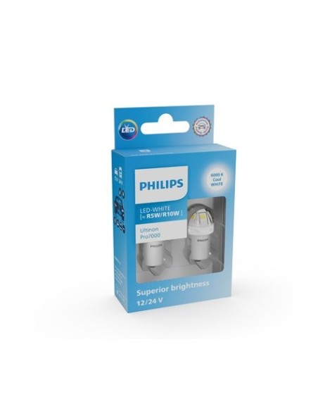 Set 2 car bulbs White R5W/R10W Philips Ultinon Pro7000 SL signaling