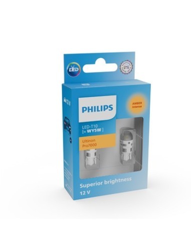 Σετ 2 led αυτοκινήτου Κίτρινο WY5W Philips Ultinon Pro7000 SL σήμανση
