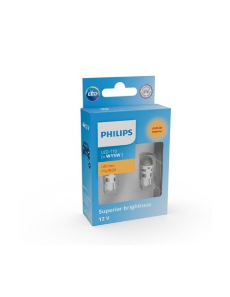 Σετ 2 led αυτοκινήτου Κίτρινο WY5W Philips Ultinon Pro7000 SL σήμανση