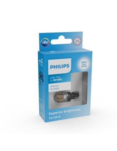 Led αυτο Alb W16W Philips Ultinon Pro7000 SL λάμπα ομίχλης πίσω