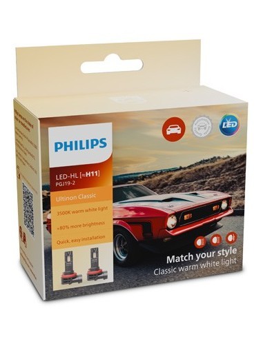 Σετ 2 Λαμπτήρες LED H11 Philips Ultinon Classic...