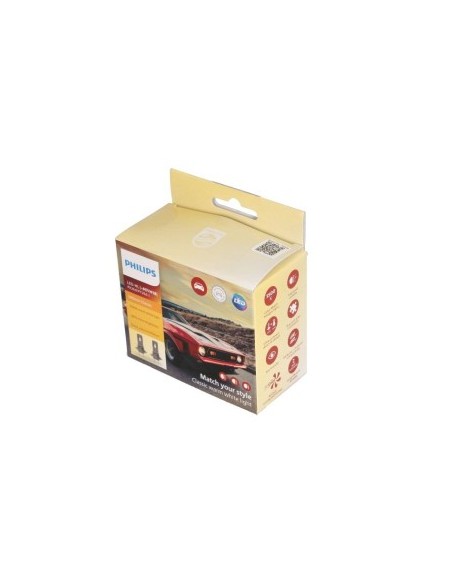Set of 2 H7/H18 Philips Ultinon Classic 12V LED Bulbs