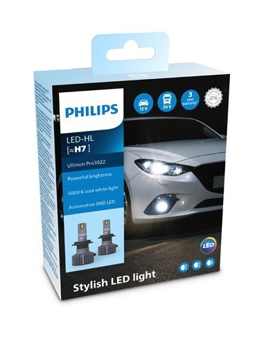 Σετ 2 Λάμπες led H7 Philips Ultinon Pro3022 HL,...