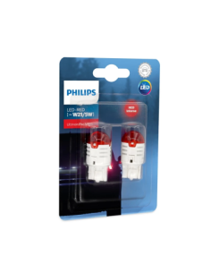 Set of 2 LED Exterior Bulbs 12v W21/5W Red W3x16q Ultinon...