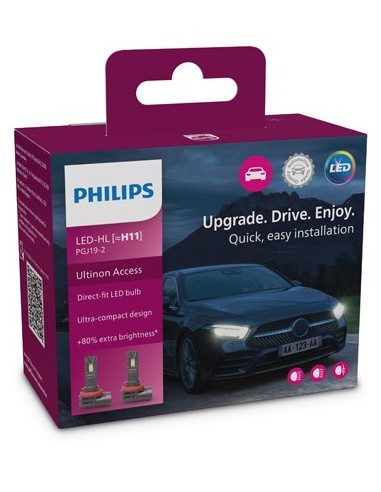 Set of 2 H11 Philips Ultinon Access 2500 12V...