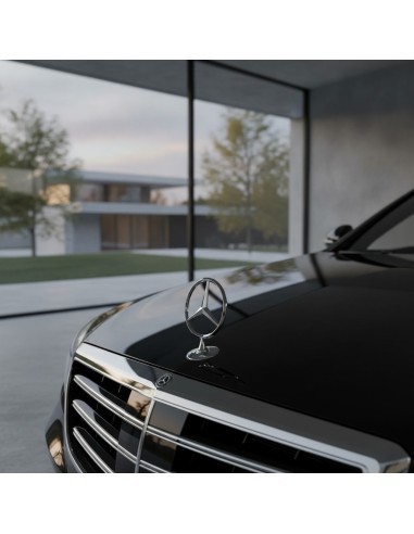Compatible Mercedes-Benz Hood Emblem, Chrome 3D...