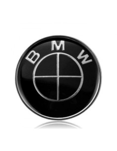Compatible BMW Emblem for Hood or Trunk 74 mm Black