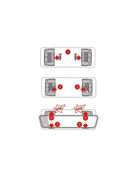 Extra Slim Black License Plate Holder Set 4pcs