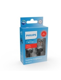 Σετ 2 led αυτοκινήτου Κόκκινο W21/5W Philips Ultinon...