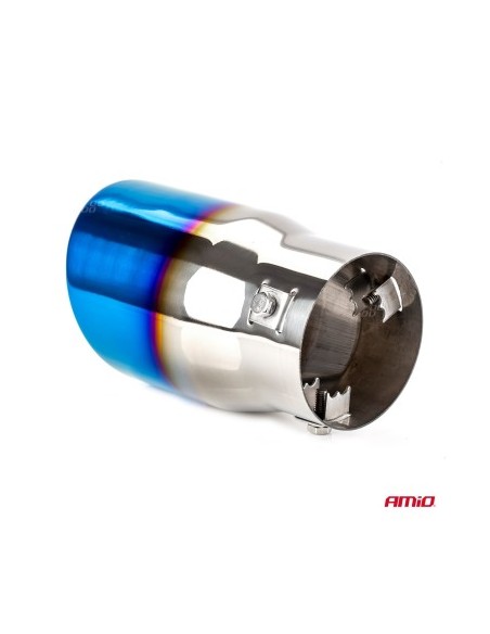 Stainless steel exhaust tip ornament 48-65mm, Length 150mm