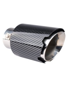 Stainless steel exhaust tip ornament with carbon look...