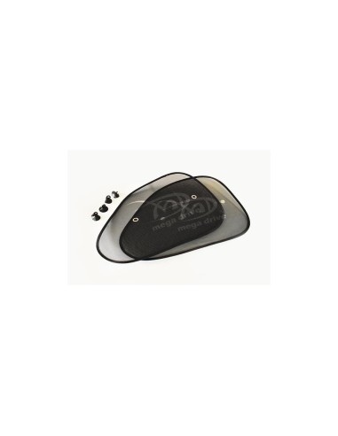 Black side sunshade set with suction cup 54x37cm