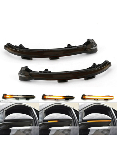 Set of 2 Dynamic Smoke LED Mirror Indicators...